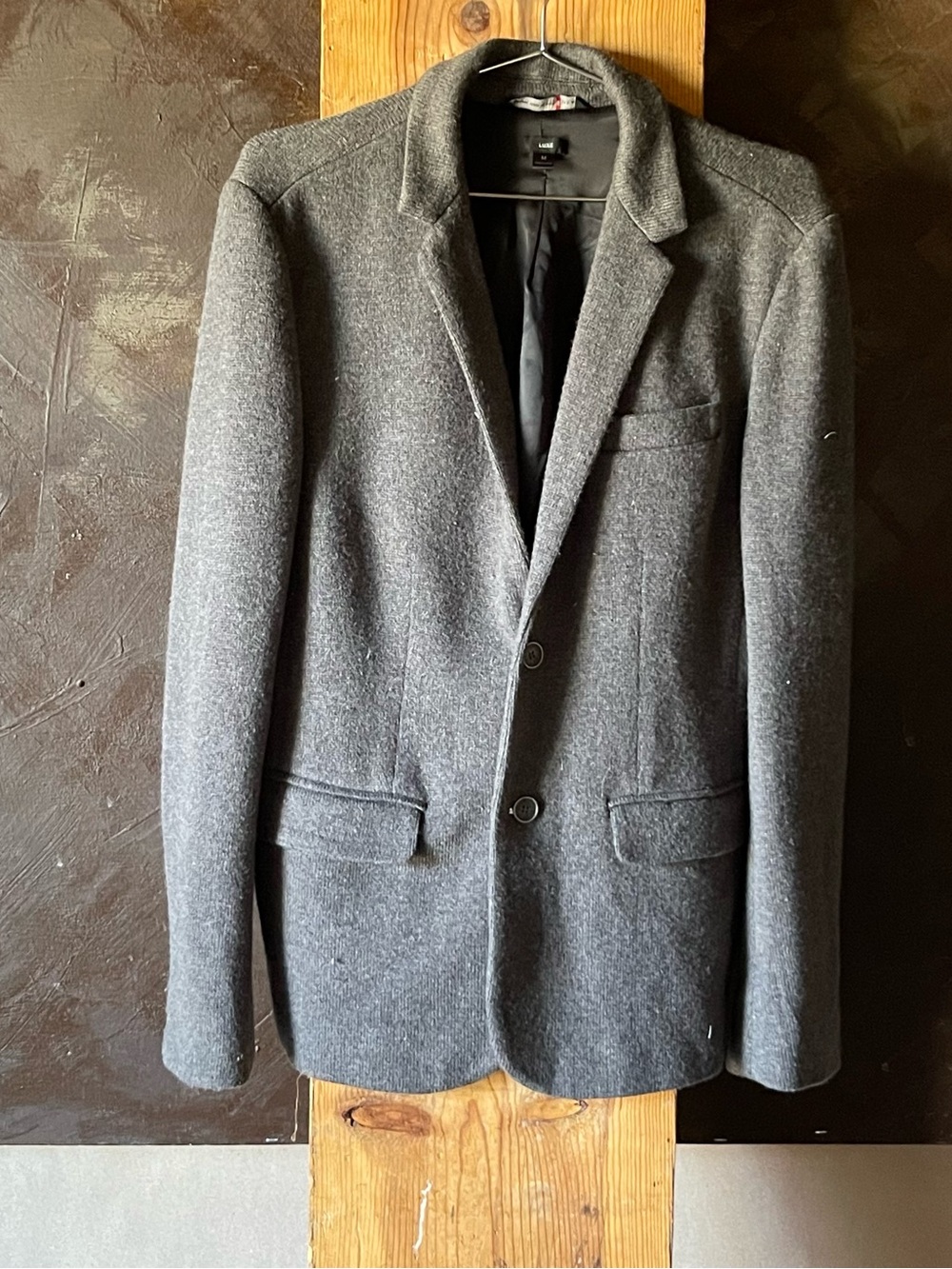 John Varvatos Charcoal Gray Wool Sport Coat